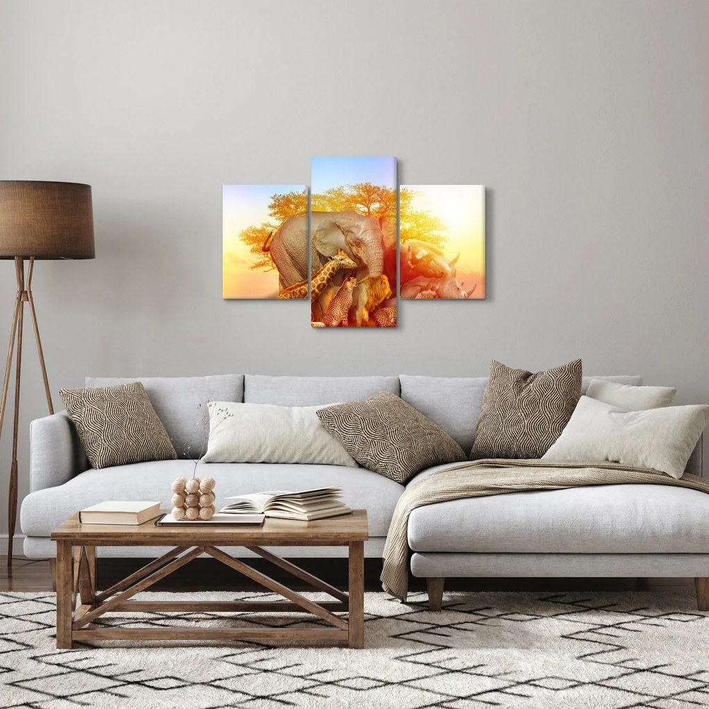 Tablou - Animale africane (90x60 cm)