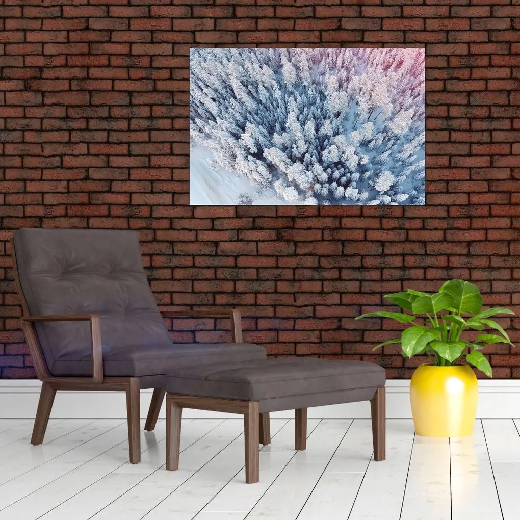Tablou cu copaci înzăpeziți (90x60 cm)