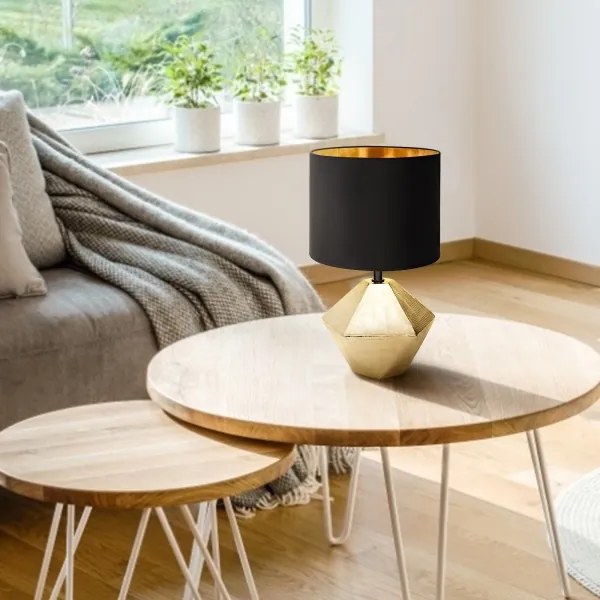 Lampă de masă 1xE14/40W/230V aurie/neagră Aigostar