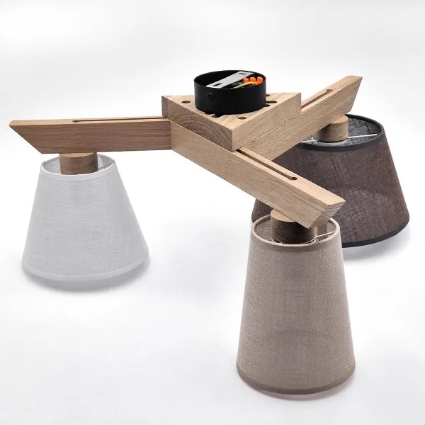 Lustră aplicată Brilagi ANTHONY 3xE14/40W/230V stejar