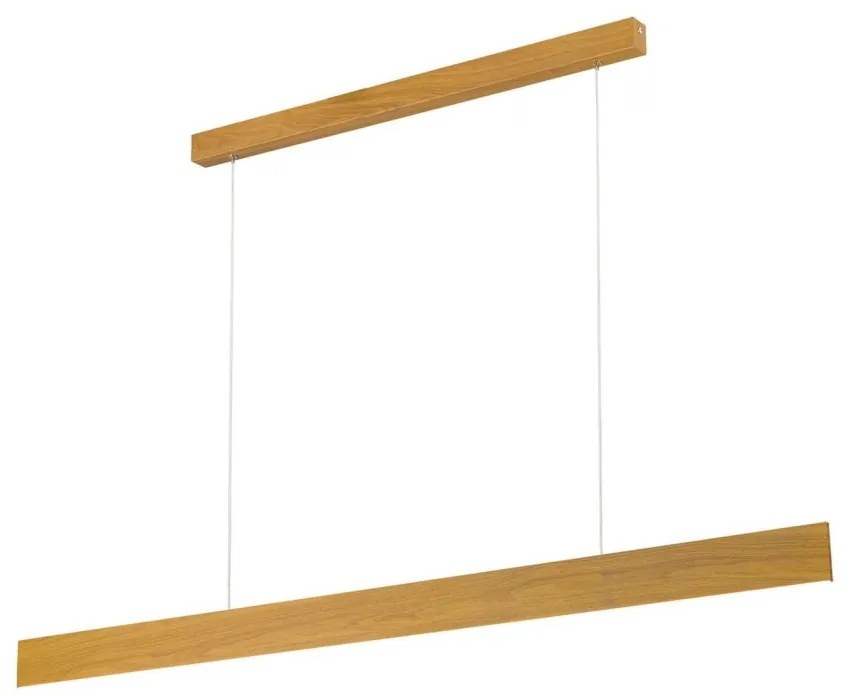 Lustra LED suspendata iluminat ambiental up/down GIDEON lemn