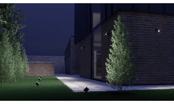 Steinel 058647 - Lampă exterior cu senzor SPOT DUO 2xGU10/7,5W/230V IP44