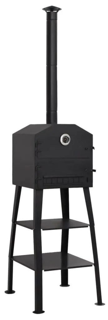 vidaXL Cuptor pizza de exterior, pe cărbuni, cu 2 pietre de copt