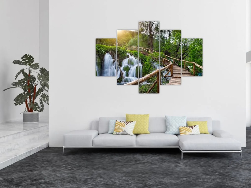 Tablou - Lacurile Plitvice (150x105 cm)