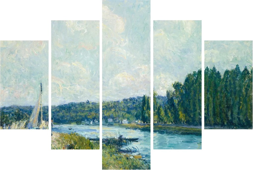 Tablou - Alfred Sisley, The Banks of the Oise, reproducere (150x105 cm)