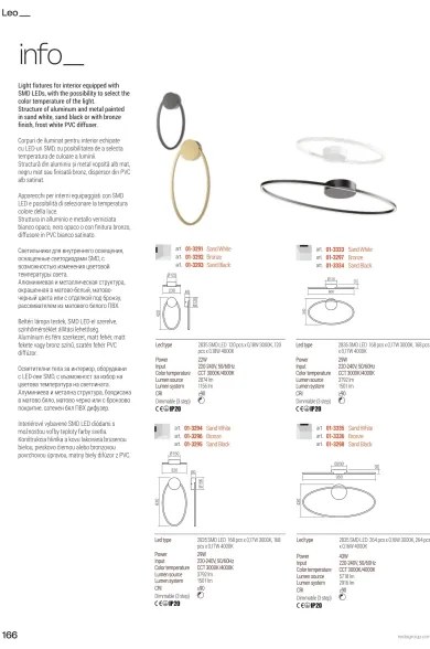Redo 01-3341 - Pendul LEO pe cablu, LED dimabil, 67W, 230V, finisaj bronz