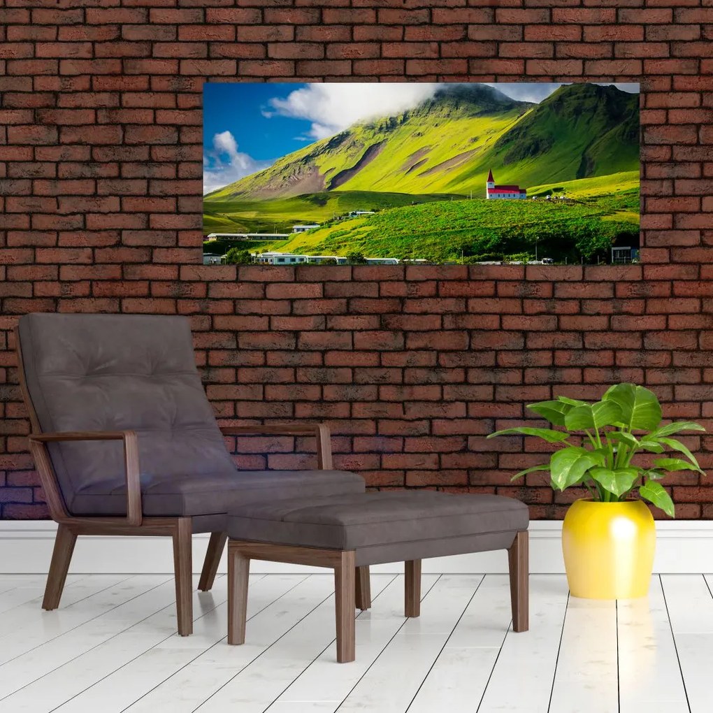 Tablou cu peisaj montan (120x50 cm)