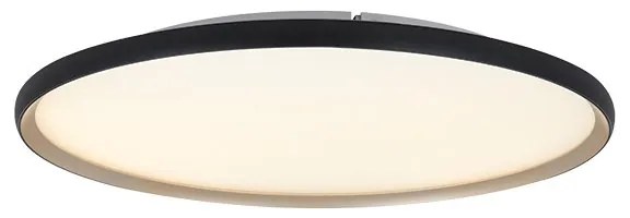 Plafoniera LED CCT, diametru 60cm, Negru-Auriu, ZB-25189