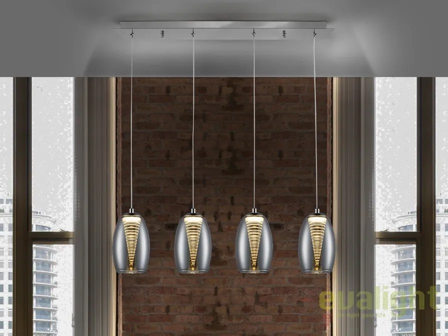 Lustra LED design modern cu 4 pendule Nebula SV-584214