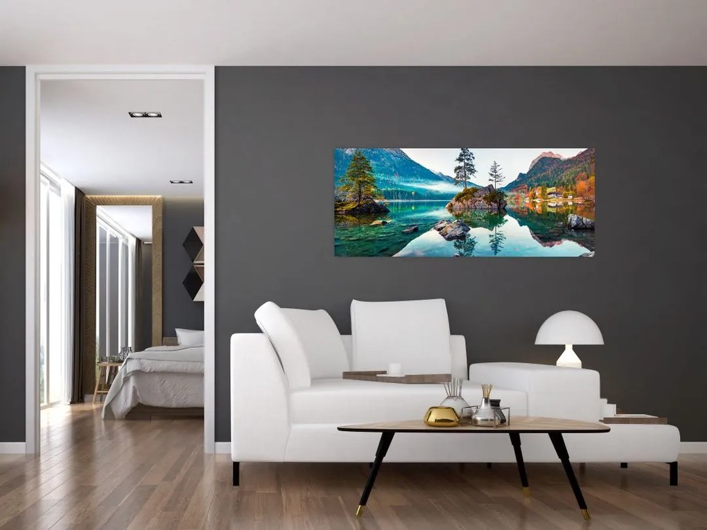 Tablou - Lacul Hintersee, Alpii Bavarezi, Austria (120x50 cm)