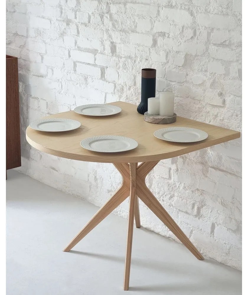 Masă de dining din lemn de frasin 90x90 cm Jubi – Ragaba