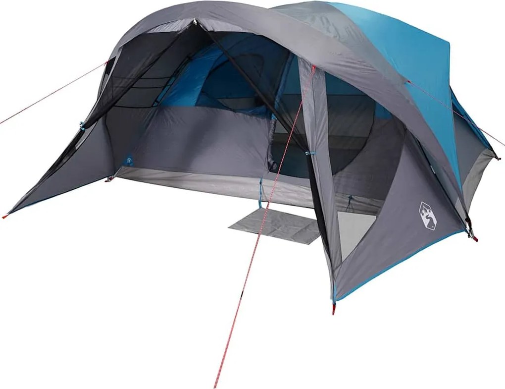 vidaXL Cort de familie pentru 6 persoane, albastru, impermeabil