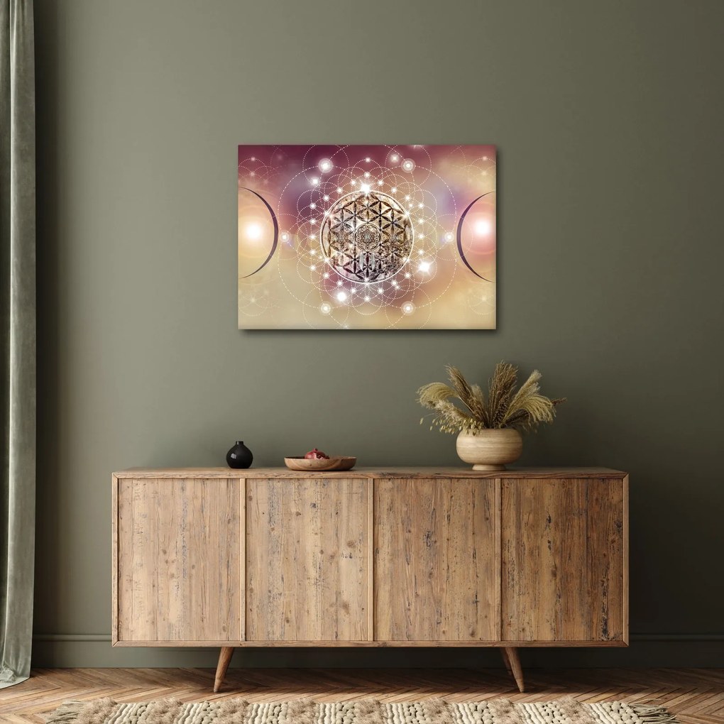 Tablou - Mandala cu elemente (70x50 cm)