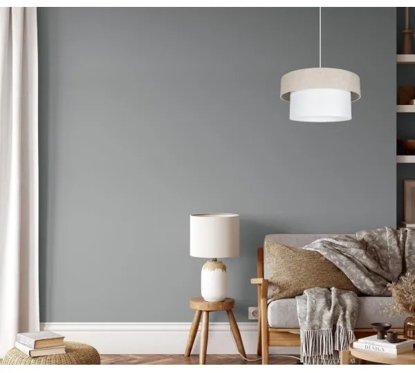 Lustră pe cablu NATA 1xE27/60W/230V bej