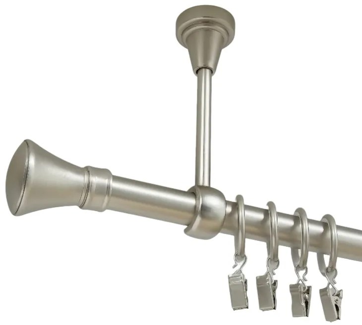 Galerie simpla prindere tavan prince 19 mm crom mat (Alege marime: 240 cm)