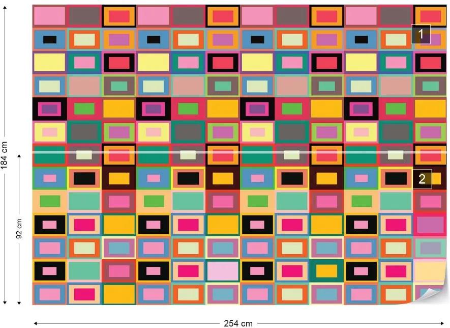 Fototapet GLIX - Colourful Abstract Pattern + adeziv GRATUIT Tapet nețesute - 254x184 cm