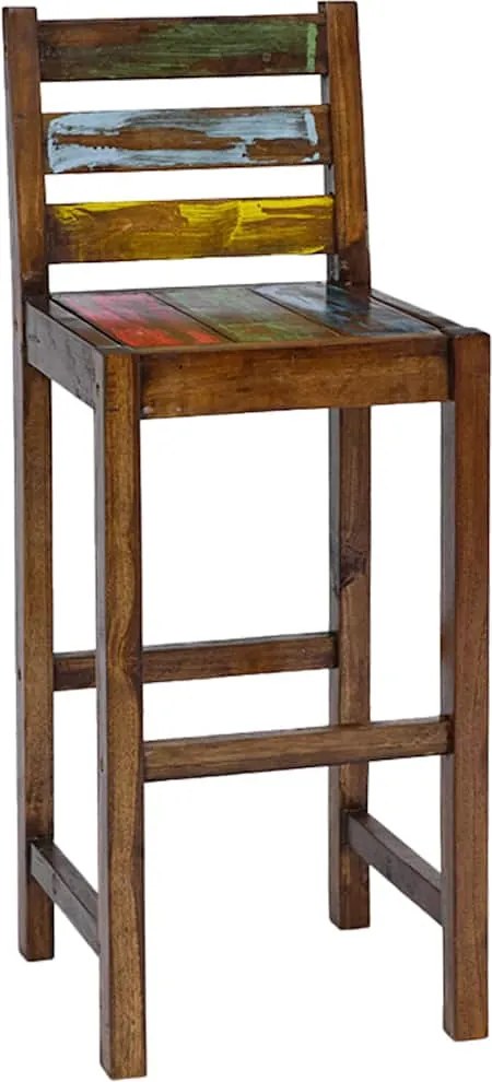 vidaXL Scaune de bar, 2 buc., lemn masiv reciclat