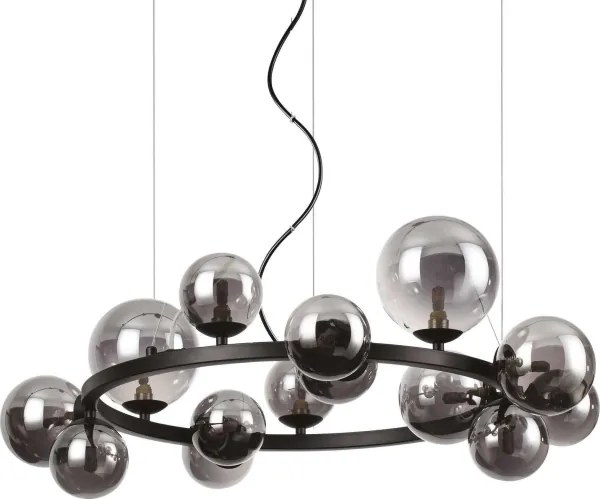 Ideal Lux - Abajur de schimb pentru candelabru/corp de iluminat/lampă PERLAGE Ø 15 cm fumuriu
