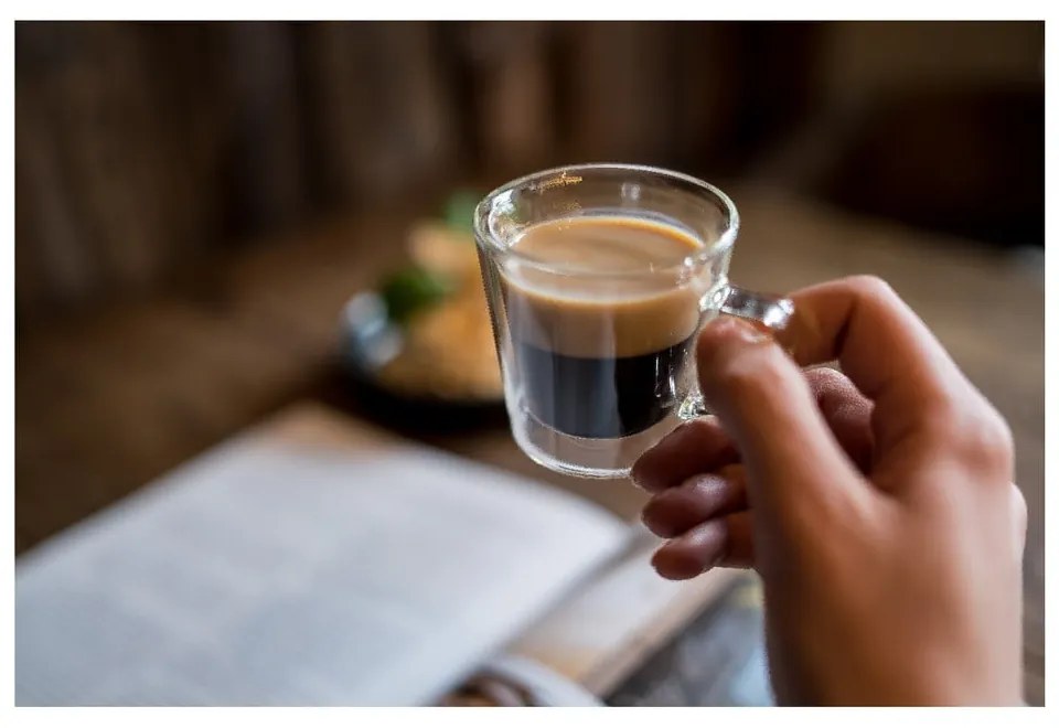 Căni 2 buc. pentru espresso/cu perete dublu din sticlă 80 ml Diva – Vialli Design