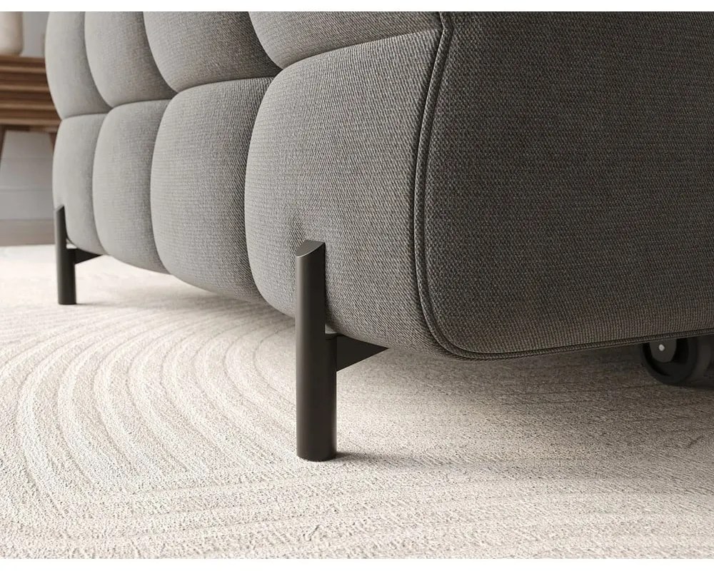 Colțar taupe extensibil/cu spațiu de depozitare cu tapițerie din catifea (cu colț pe partea stângă/cu șezlong) Felro – ELTAP