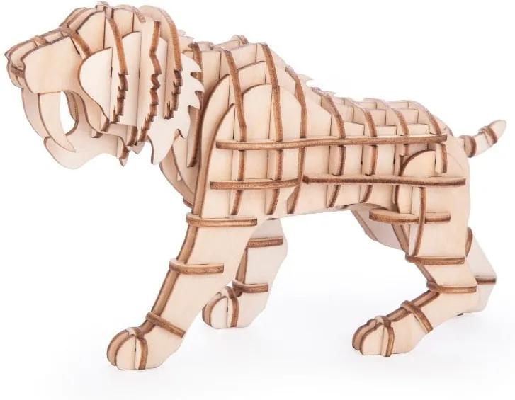 Puzzle 3D din lemn Kikkerland Tiger