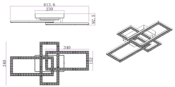 Plafonieră LED Globo 67328-24 SAPENA LED/24W/230V