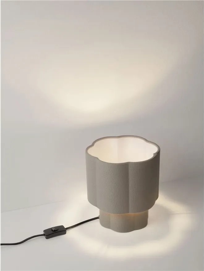 Veioza, Lampa de masa cu abajur textil gri BLOOSY