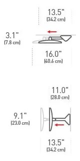 Oglindă de perete/cosmetică (5x) cu led/de mărire ø 20 cm Sensor – simplehuman