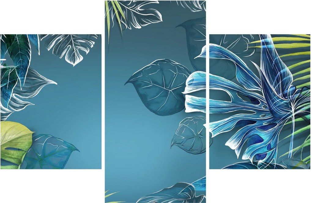 Tablou - Frunzele plantelor tropicale (90x60 cm)