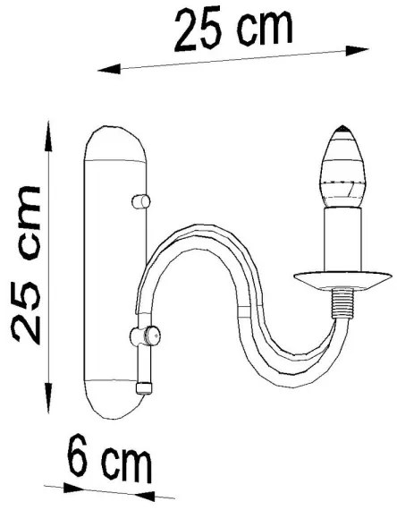 Aplică perete MINERWA 1xE14/40W/230V negru