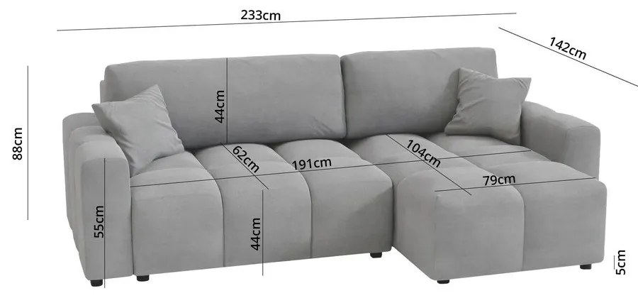 Colțar gri extensibil (cu colț variabil) Luki – Ropez