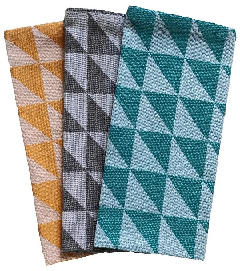 Set 3 prosoape de bumbac 70x50 cm Geometry - JAHU collections