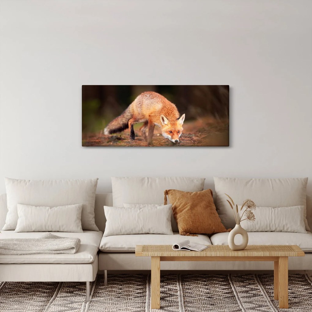 Tablou - Vulpe in pădure (120x50 cm)