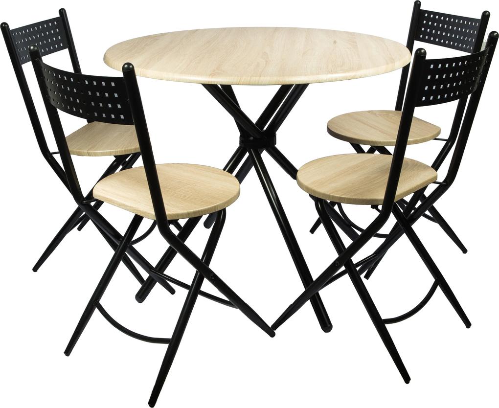 Set masă Kaliope cu 4 scaune