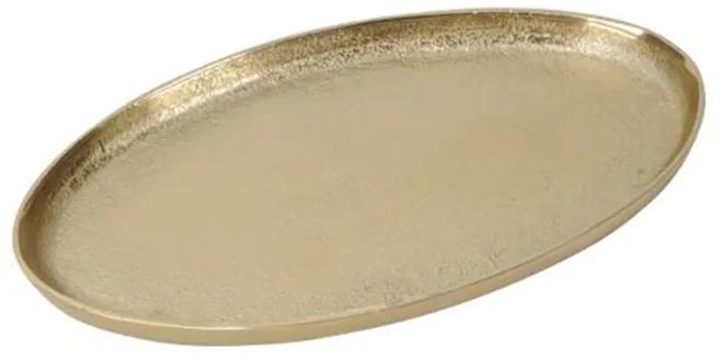 Tava ovala Serena din metal auriu 30x16 cm