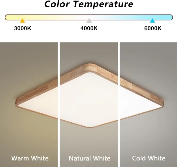 Brilagi - Corp de iluminat LED dimabil WOODLINE SQUARE LED/100W/230V stejar 80x80 cm + telecomandă