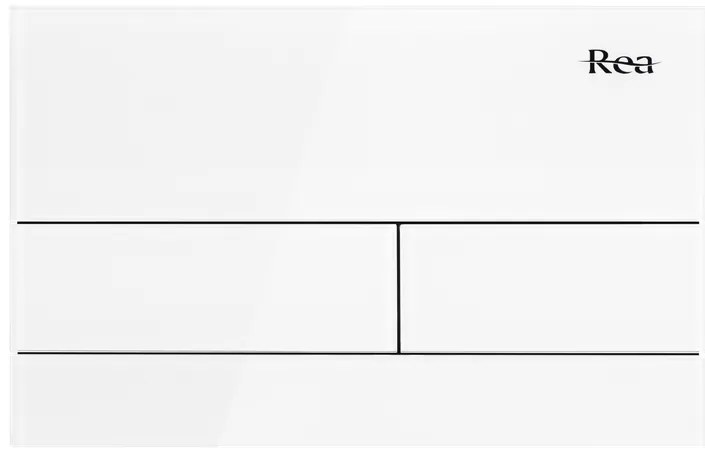 Cadru WC incastrat K011A-Q Rea cu buton T alb sticla