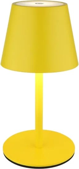 Globo 58488Y-LED Lampă de masă VANNIE, cu dimmer, tactilă, reîncărcabilă, pentru exterior, 3W/5V IP54 1800mAh, galbenă