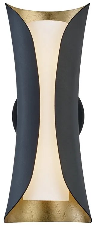 Aplica de perete design modern JOSIE nergu/foita aurie