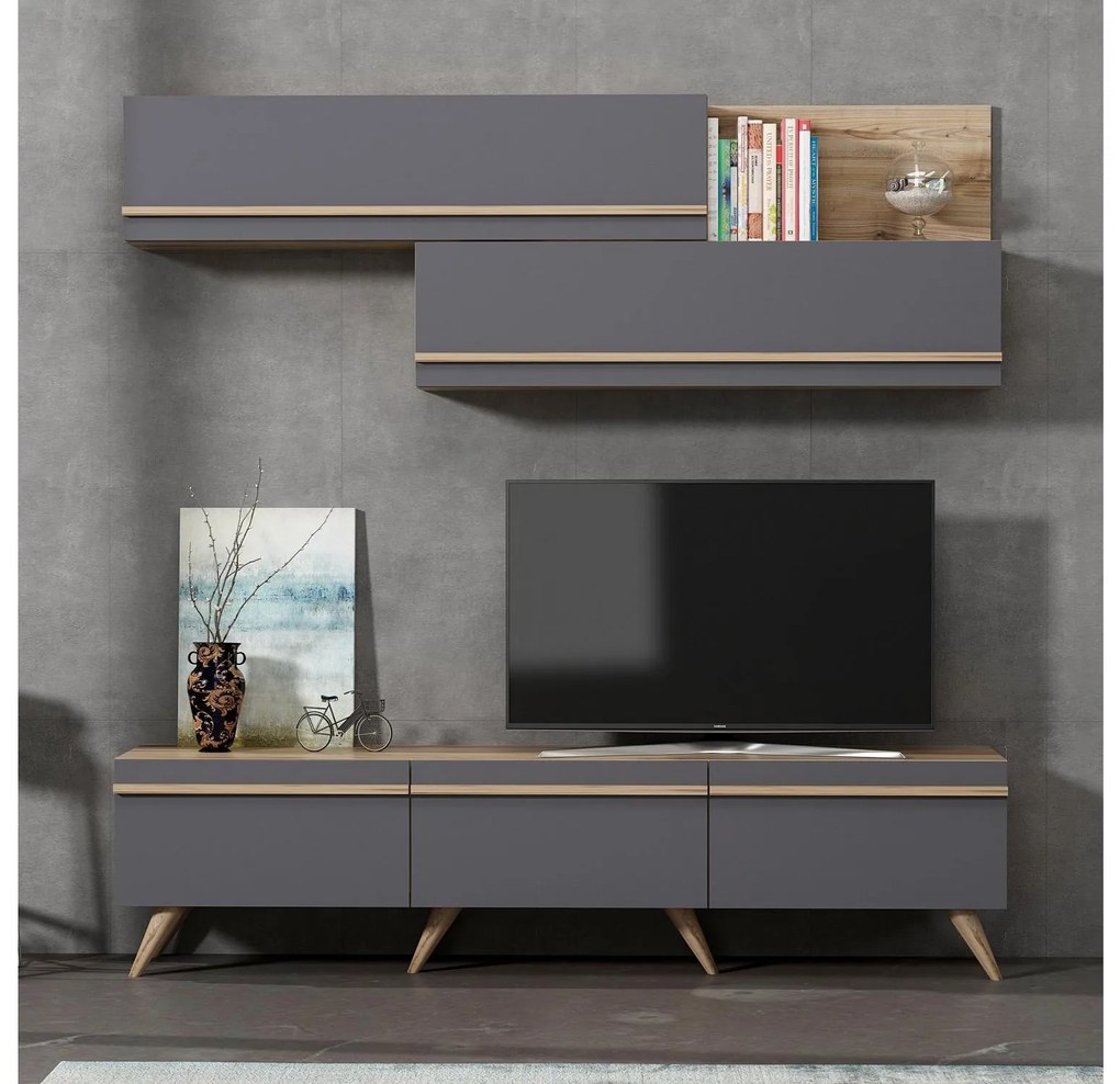 Mobilier living Amstel (antracit + Nuc). 1088821