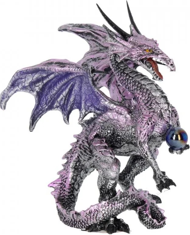 Statueta dragon Splendoarea violet 14.5 cm