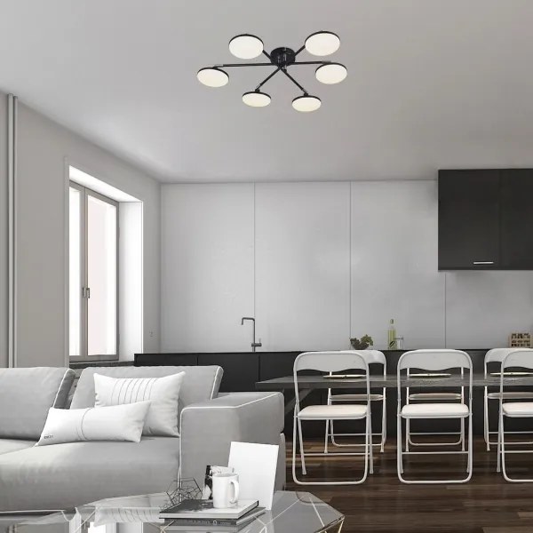 Lustră LED aplicată Rabalux 71063 MADI LED/24W/230V 3000K negru