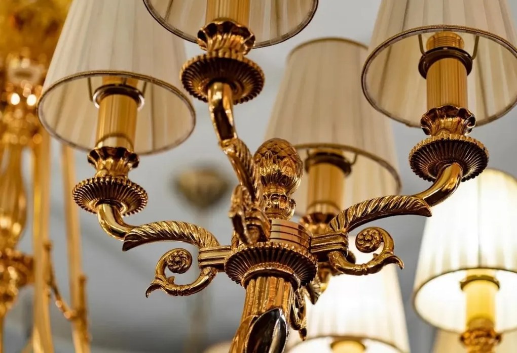 Candelabru XXL clasic LUX realizat manual Amber
