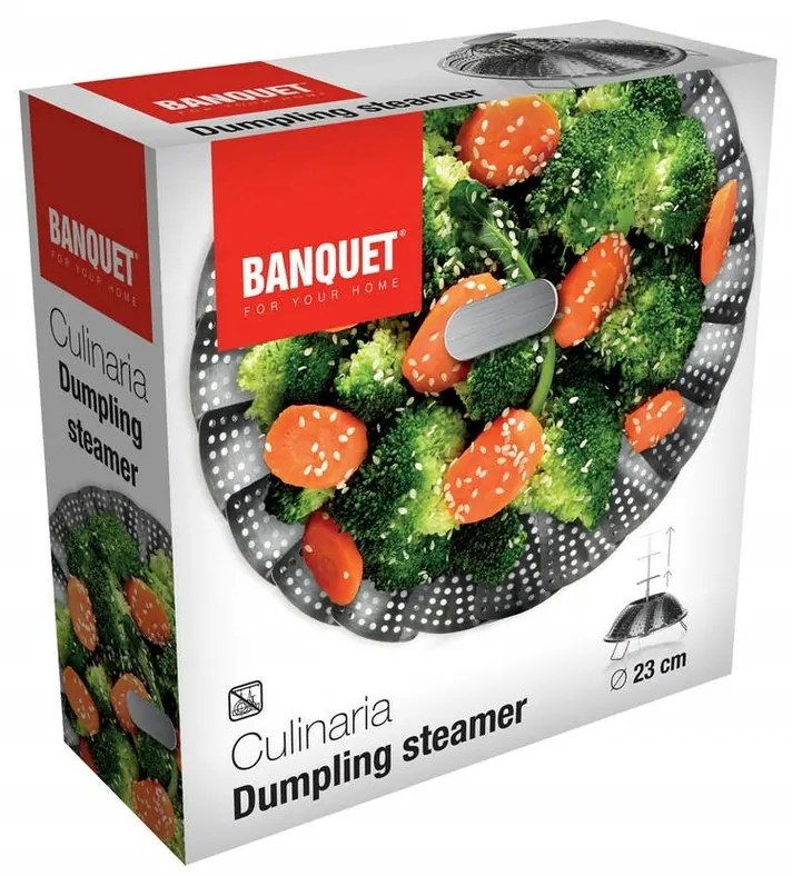 Accesoriu pentru fiert la aburi Banquet cu suport telescopic Culinaria, 23 cm