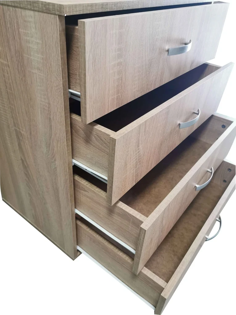 Comoda Como 2 70x43x76 cm Alb lucios