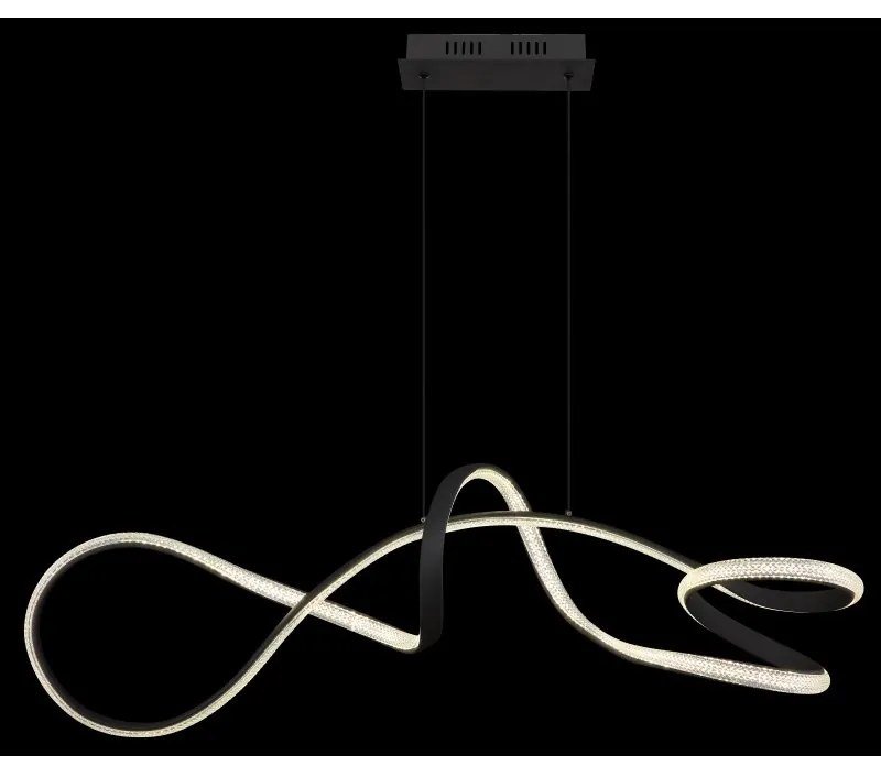 Lustra LED suspendata 4000K SWIRL negru