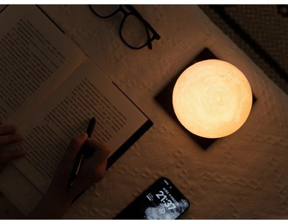 Decorațiune luminoasă maro închis cu USB ø 12 cm Smart LunaSpin – Gingko