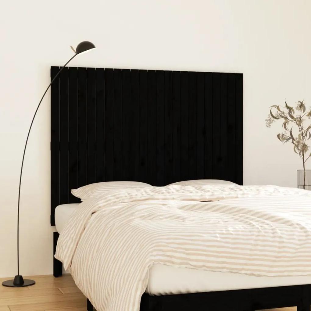 824947 vidaXL Tăblie de pat pentru perete, negru, 159,5x3x90 cm