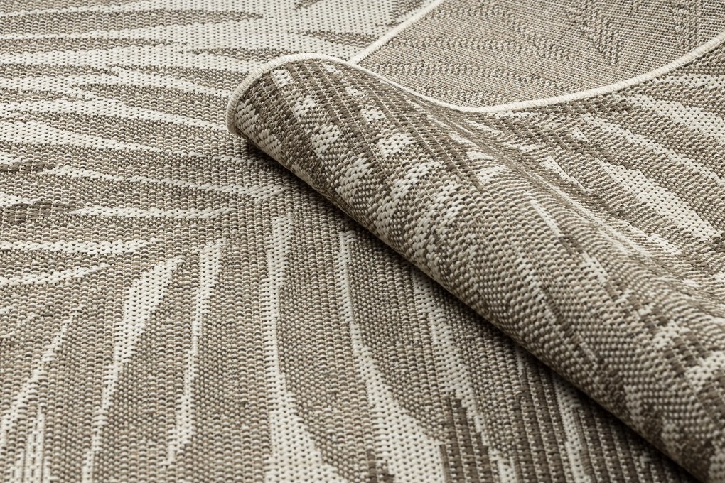 Covor sisal Floorlux 20504 Frunze şampanie si gri Junglă - SECUNDAR-COTATI PRODUSUL