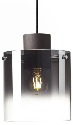 Brilliant - Pendul BETH pe cablu 3xE27/60W/230V negru/fumuriu